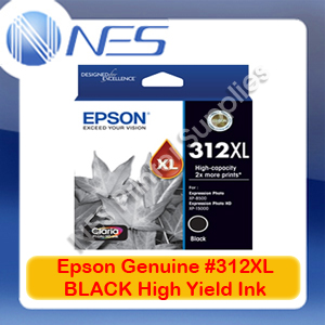 Epson Genuine #312XL-BK BLACK High Yield Ink Cartridge for XP-8500/XP-15000 (T183192)